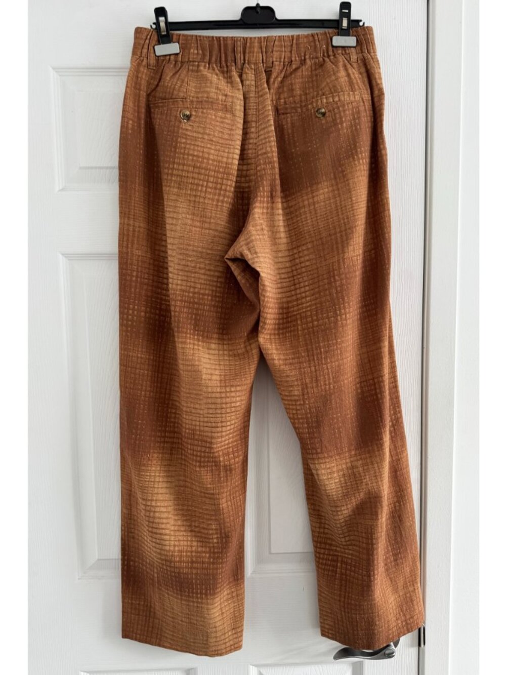 NN07 "Kay" Relaxed fit linen blend pant in brown, size 32 x 32 - Picture 11 of 12